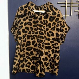 Women’s SHEIN Animal Print Top size xl